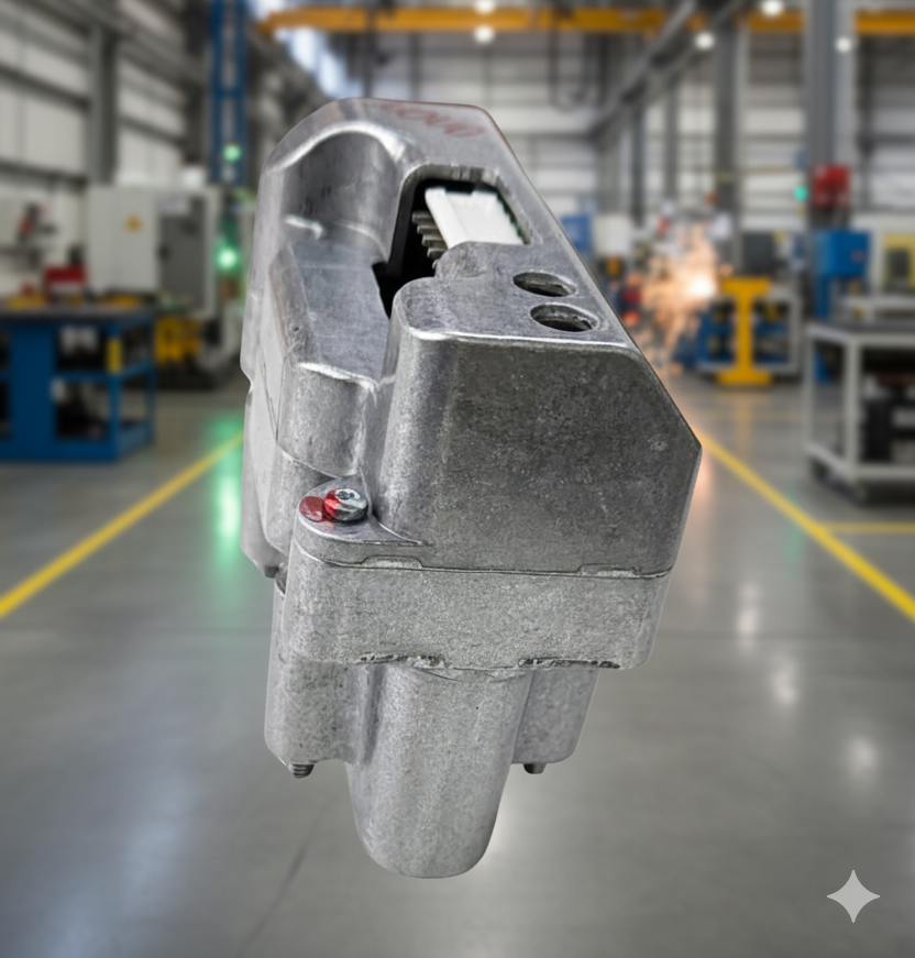 Equipamento têxtil em detalhe